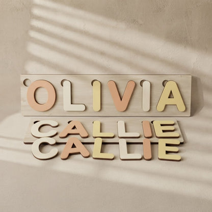 Personalised Hand Painted Wooden Name Puzzle