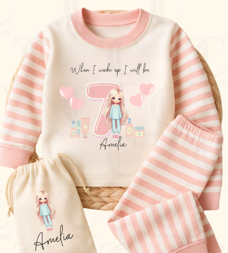 Personalised Birthday Pyjama’s - Girly Glam