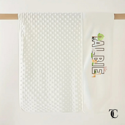 Personalised White Baby Blanket | Custom Design