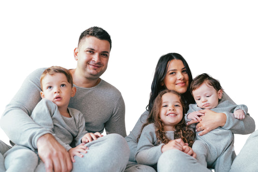 Personalised Loungewear - Dove Grey Adult and Kids Sizes