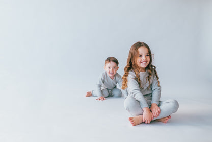 Personalised Loungewear - Dove Grey Adult and Kids Sizes