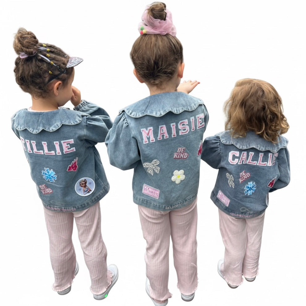 Kids Custom Patch Denim Jacket