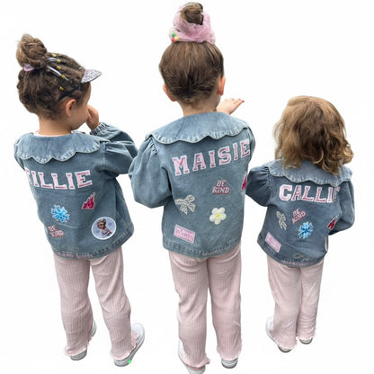 Kids Custom Patch Denim Jacket