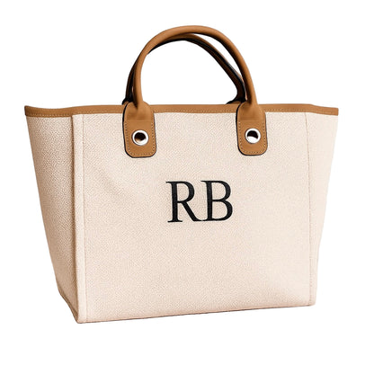 Personalised Women's Tote Bag - Beige/Tan