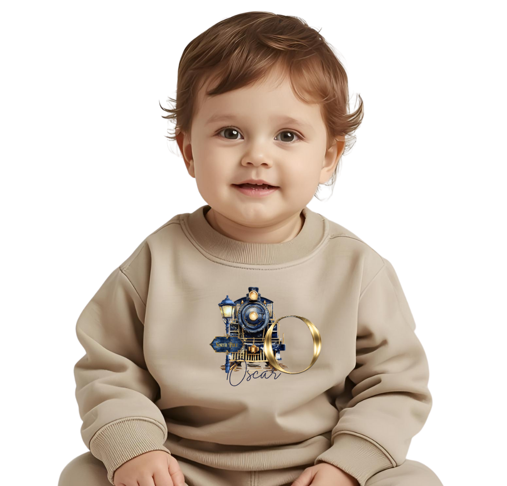 Girls Christmas Personalised Sweater - North Pole Express Train