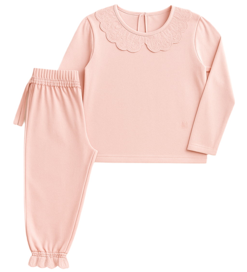 Personalised Girls Long Sleeve Frilled Pyjama’s