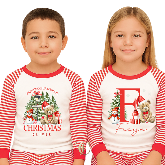 Personalised Kids Christmas Pyjama’s | Various Designs