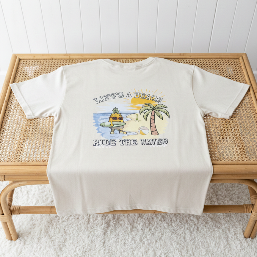 Life’s a beach, Ride the waves T-shirt- The Inclusion Initiative
