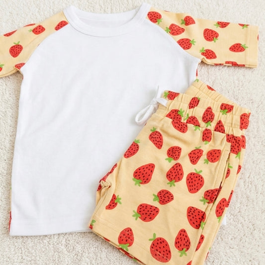 Personalised Girls Strawberry Pyjamas – First Birthday