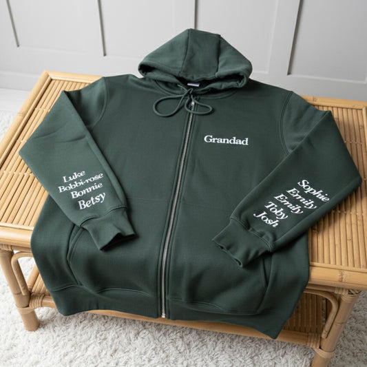 Personalised Hoodie | I Wear My Heart on my Sleeve - Grandad