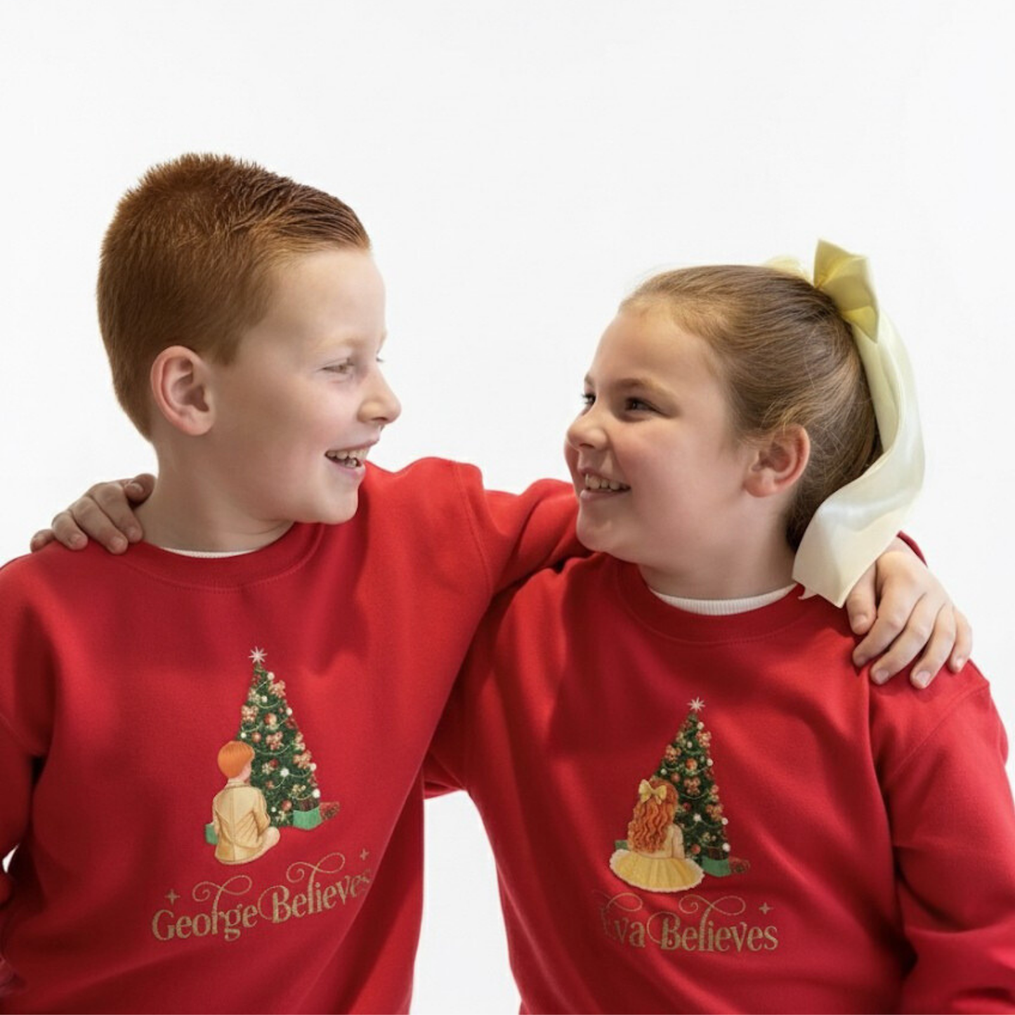 Personalised Kids Red Sweatshirt - Red | Special Offer