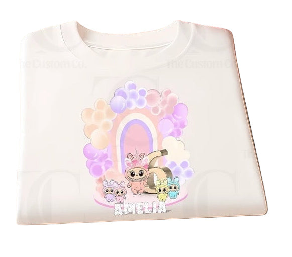 Personalised Children's Labubu Birthday T-Shirt