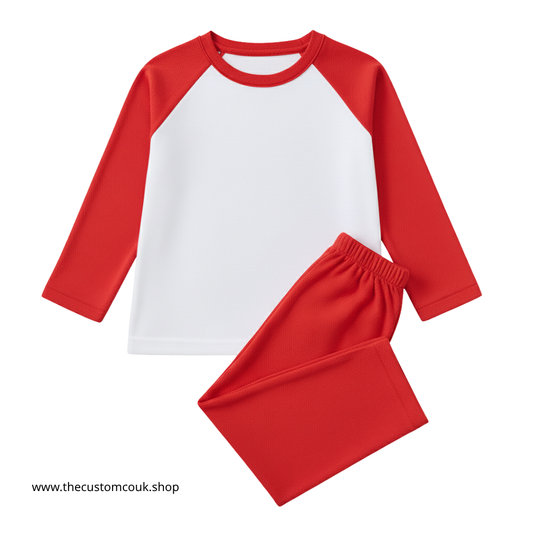 Children’s Personalised Pyjamas - Block Colour | Red