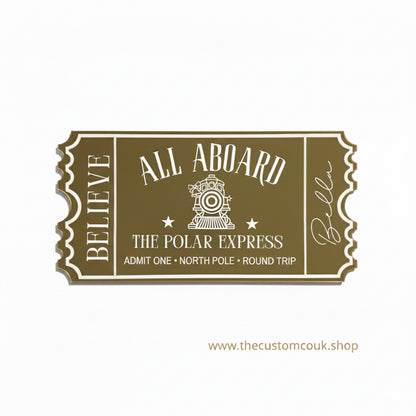 Personalised Polar Express | Acrylic Ticket