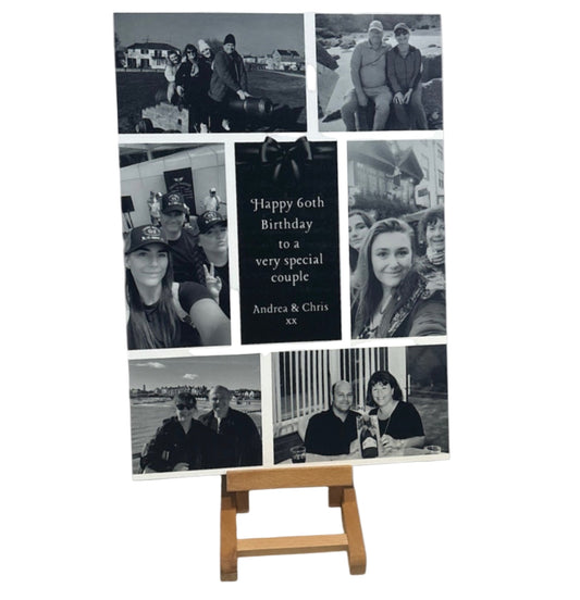 A3 Birthday Photo Collage Display -Acrylic Keepsake