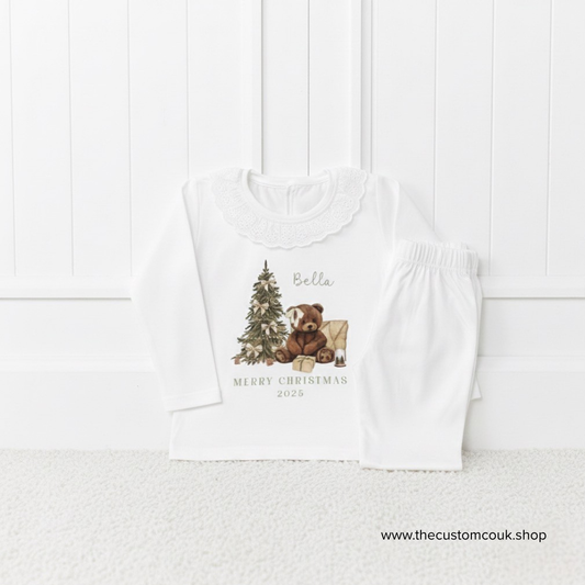 Personalised Girls Lace Pyjamas – Sublimation & Custom Designs