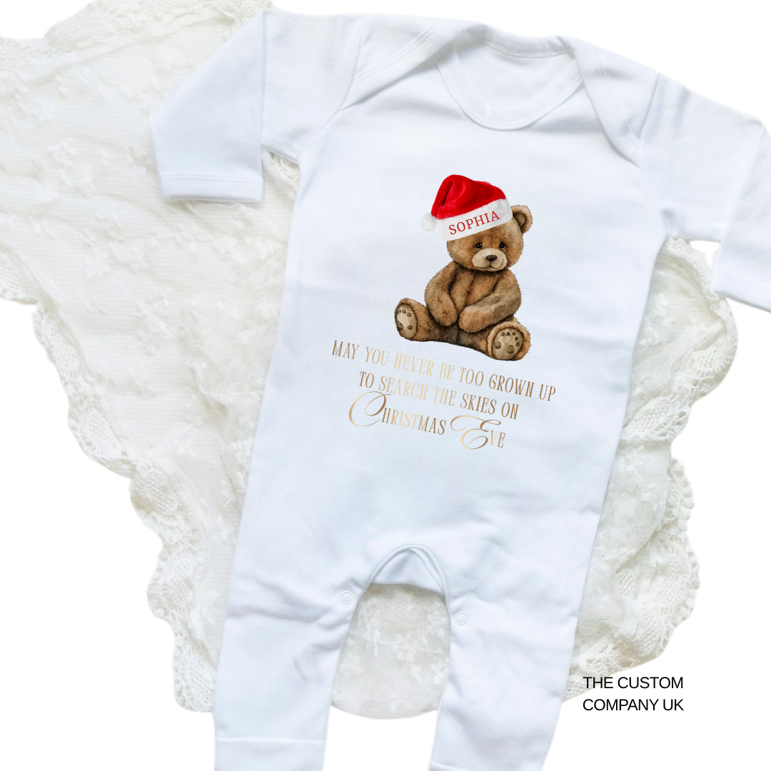 Personalised Christmas Sleep-suit - May You Never Be Too Grown Up