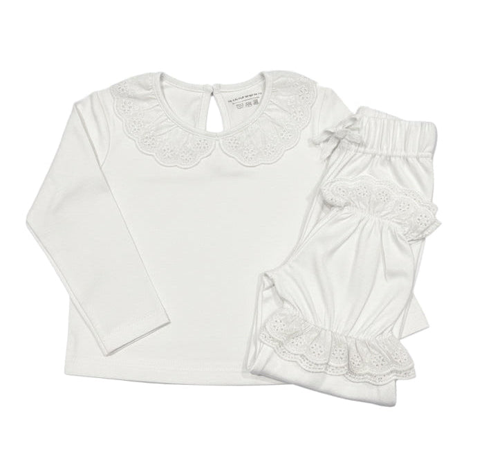 Customisable Girls Long Sleeve Frilled Pyjama’s