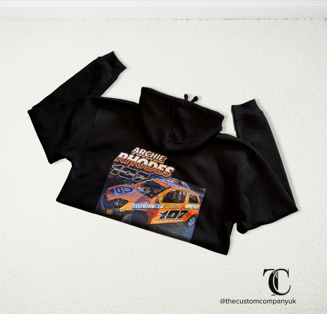 Bespoke Racing Car Graphic Hoodie – Personalised Adults