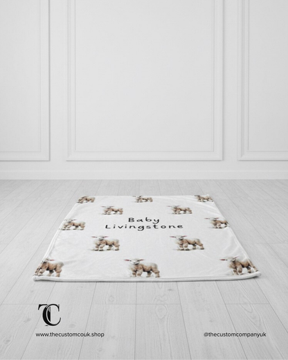 Personalised White Baby Blanket | Custom Name or Design