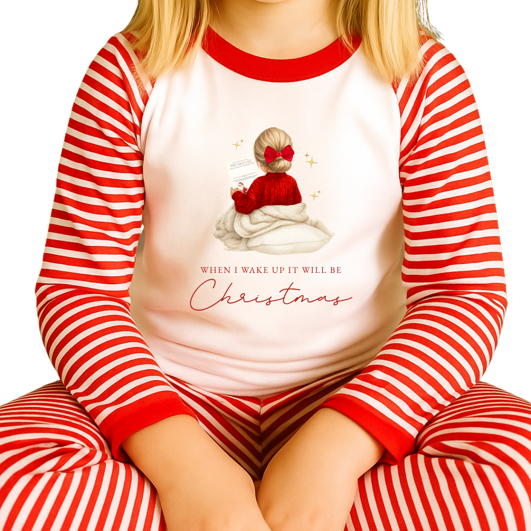 Personalised Little Girls Christmas Pyjama’s - Nice List