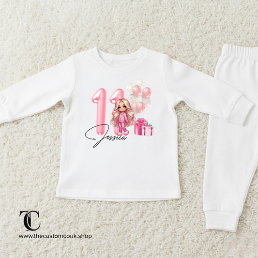 Personalised Girls Birthday Pyjama’s - Glam Dolly
