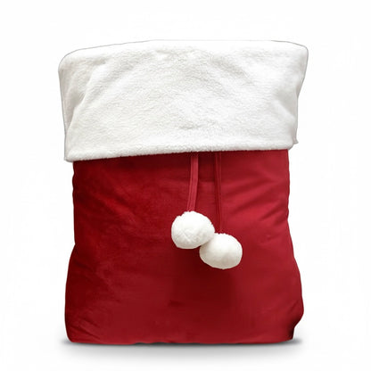 Personalised Luxury Red Christmas Present Sack - Fur Trimmed (Last One)