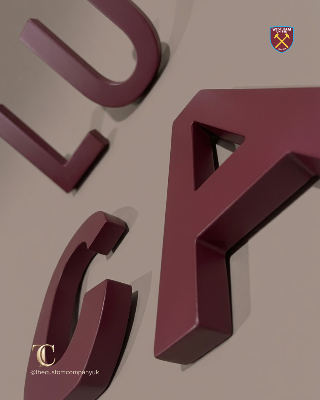 Custom 3D letters spelling 'LUCA'