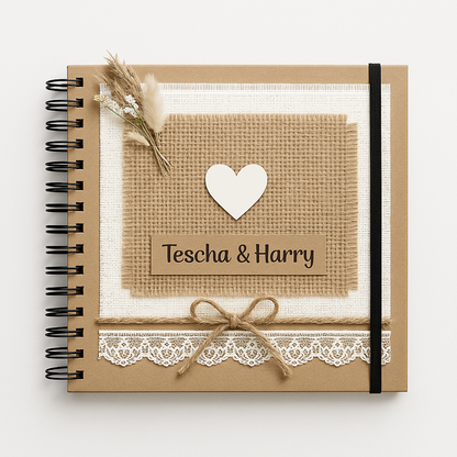 Handmade pregnancy journal with customisable pages and personalised design.