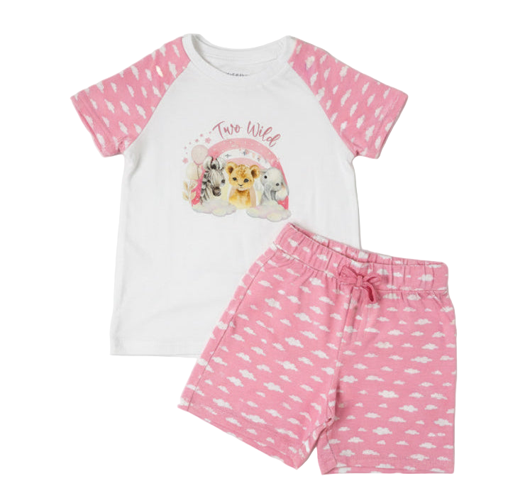 Personalised Girls Birthday Pyjamas - TWO Wild