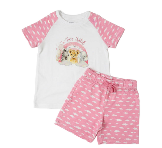 Personalised Girls Birthday Pyjamas - TWO Wild