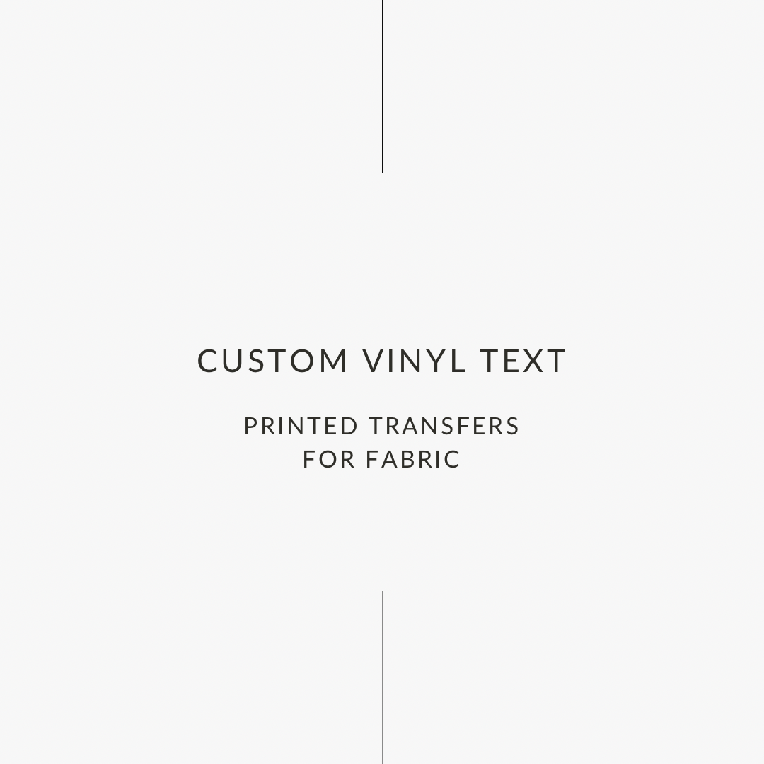 Personalised Iron On Vinyl Decals for Clothing and DIY Projects