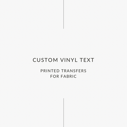 Personalised Iron On Vinyl Decals for Clothing and DIY Projects