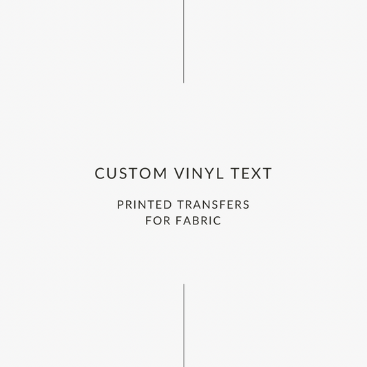 Personalised Iron On Vinyl Decals for Clothing and DIY Projects