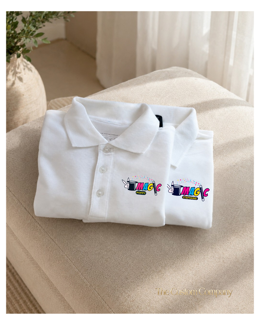 Custom Branded Polo Shirt | White