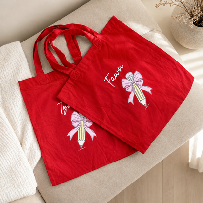 Design Your Own Cotton Tote Bag | Red