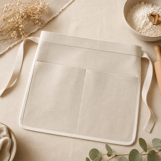 Personalised Linen Waist Apron | Custom Printed Apron with Pockets