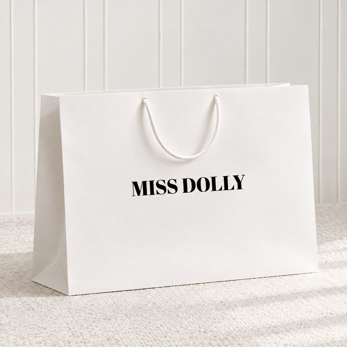 Custom Branded Extra Large Landscape White Paper Gift Bag
