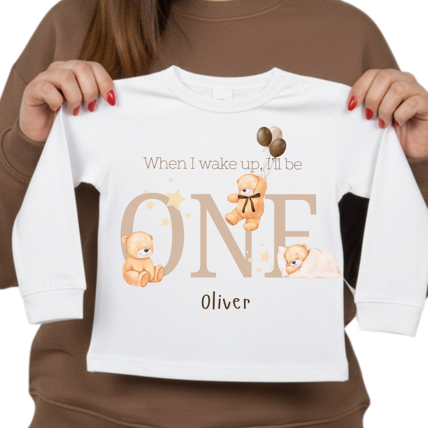 When I Wake Up I’ll Be One - Children's Teddy Bear Birthday Pyjama’s