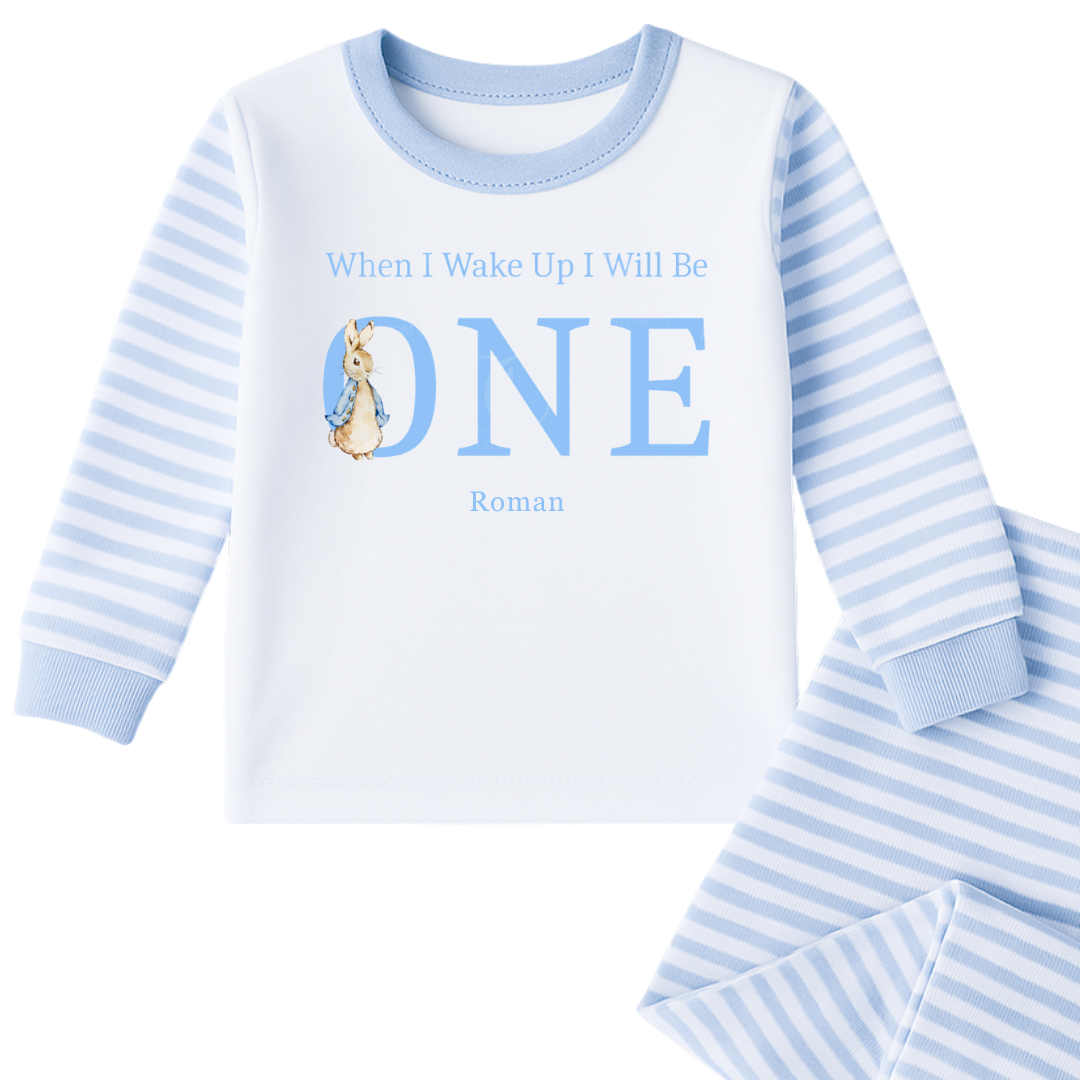 When I Wake Up I’ll Be One - Children's Peter Rabbit Birthday Pyjama’s