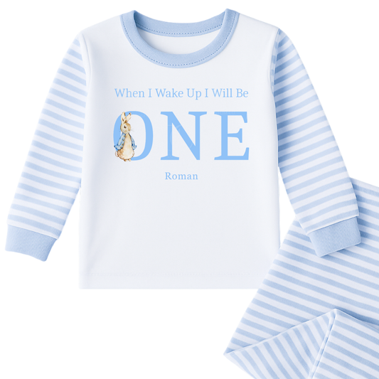 When I Wake Up I’ll Be One - Children's Peter Rabbit Birthday Pyjama’s