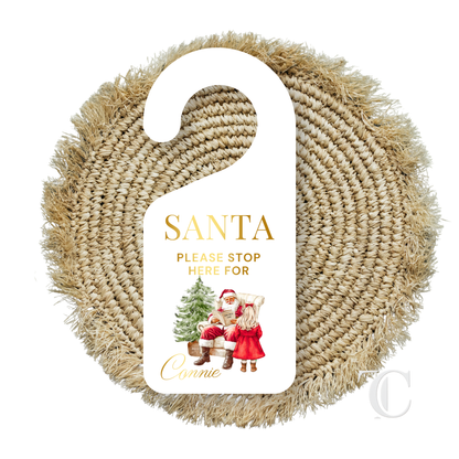 Santa Stop Here - Kids Novelty Christmas Sign