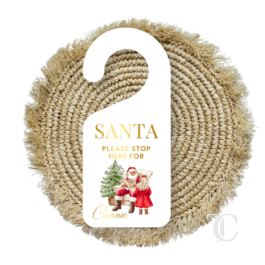 Santa Stop Here - Kids Novelty Christmas Sign