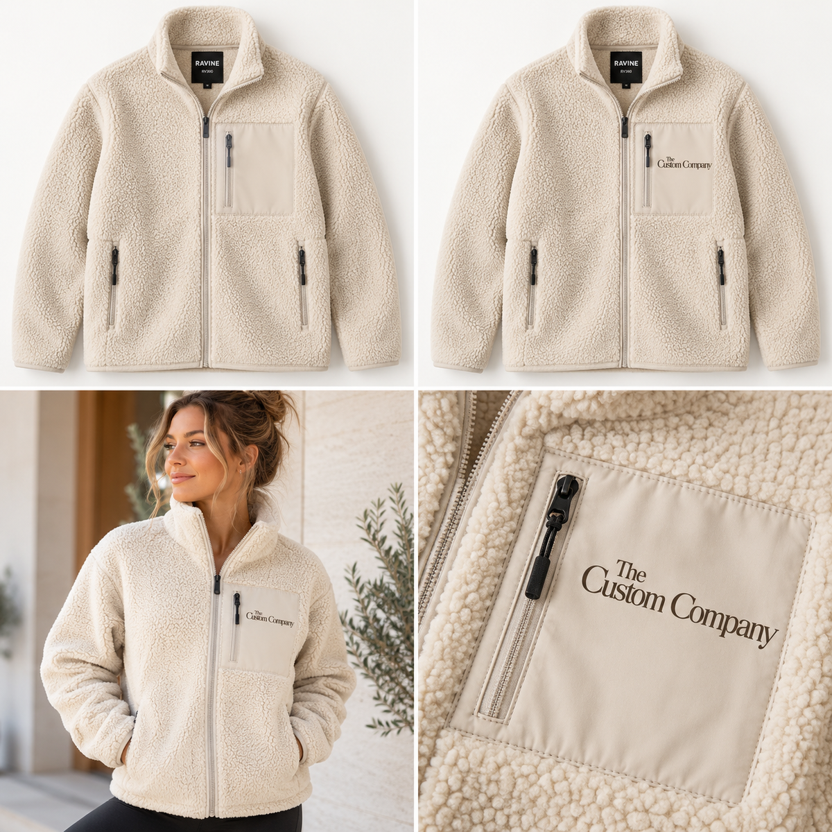 Custom Branded Borg Fleece Jacket | Ravine RV300