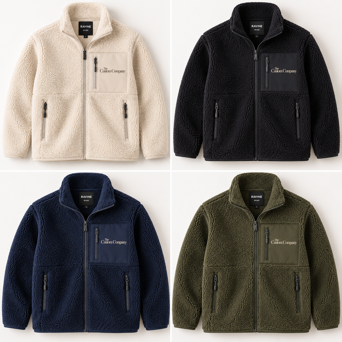 Custom Branded Borg Fleece Jacket | Ravine RV300
