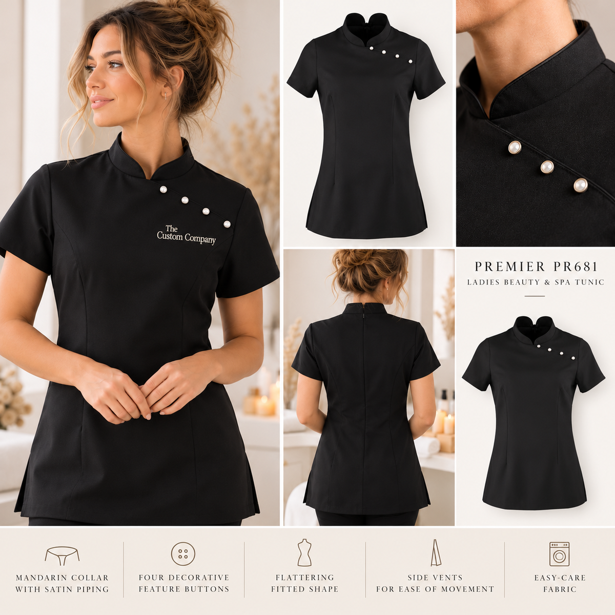 Ladies Beauty & Spa Tunic | Custom Branded Workwear