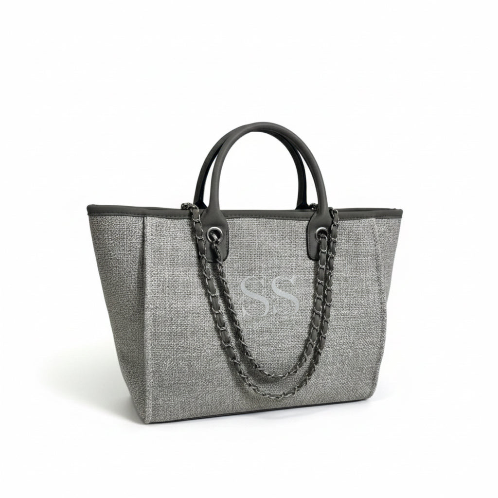 Personalised Women's Tote Bag - Grey