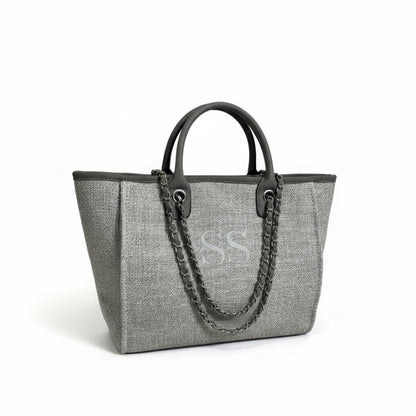 Personalised Women's Tote Bag - Grey