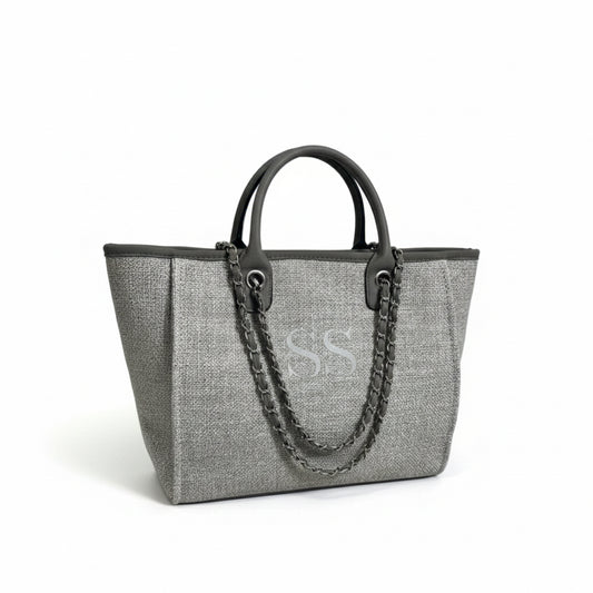 Personalised Women's Tote Bag - Grey