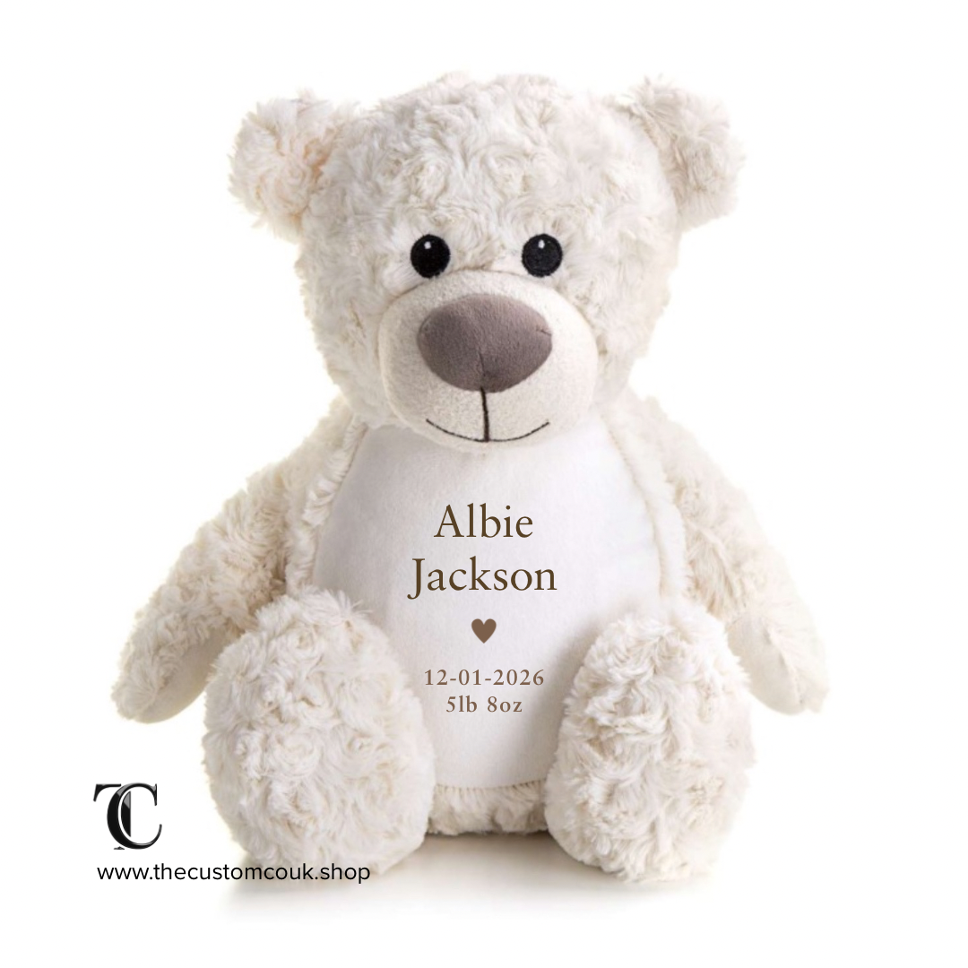 Personalised Teddy Bear | Custom Soft Toy Keepsake Gift